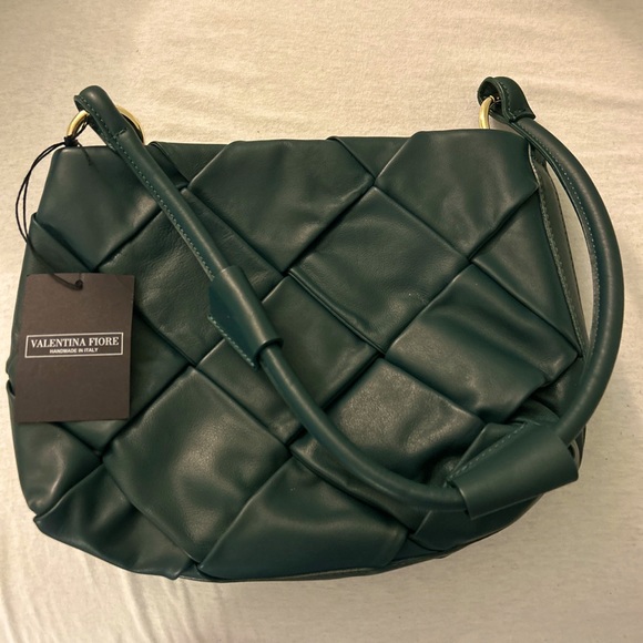 Valentina Handbags - NWT Valentina Fiore Quilted Handbag -Green